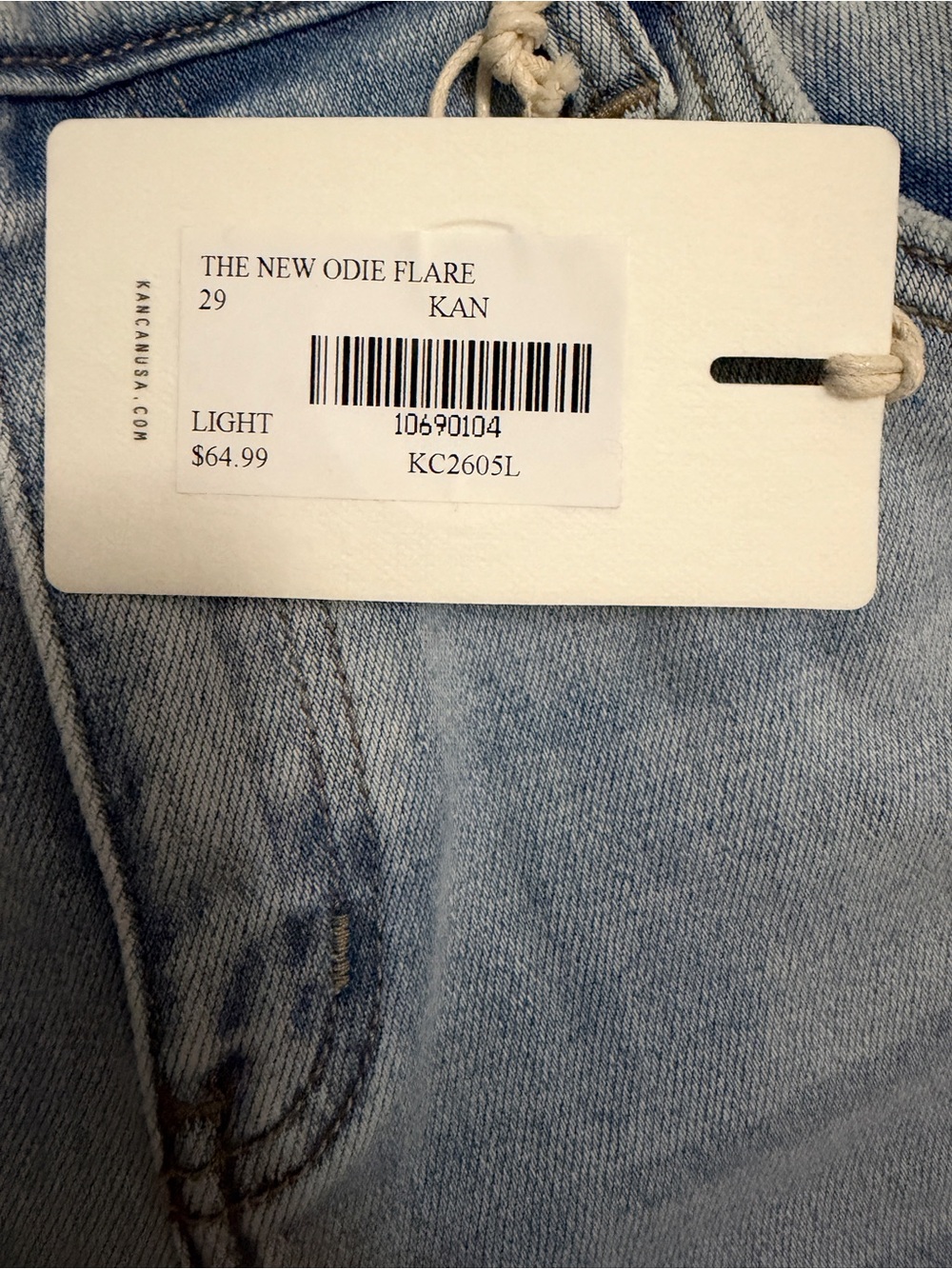 NWT Kancan Abigail High Rise Flare Jeans Distressed Light Wash Size 11 / 29 - Picture 5 of 7